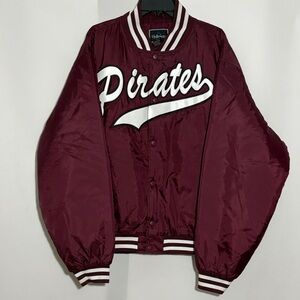 Holloway Maroon Spellout Pirates Jacket with White Accents Size 2XL
